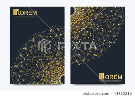 Modern vector template for brochure leaflet flyer cover catalog magazine or annual report. Golden Modern vector template for brochure leaflet flyer cover catalog magazine or annual report. Golden 43480216