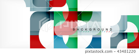 Colorful squares composition abstract banner. Illustration for business brochure or flyer Colorful squares composition abstract banner. Illustration for business brochure or flyer 43481220