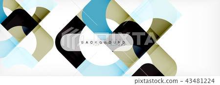 Geometric squares abstract banner. Vector illustration for business brochure or flyer, presentation Geometric squares abstract banner. Vector illustration for business brochure or flyer, presentation 43481224