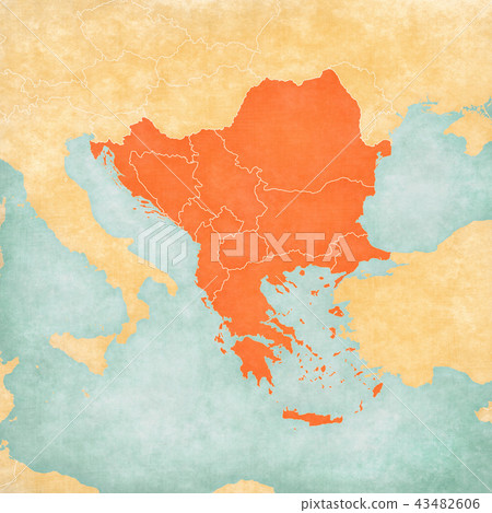 Map of Balkans - All Countries 43482606