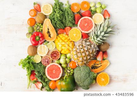 Vitamin C fruits and vegetables 43483596