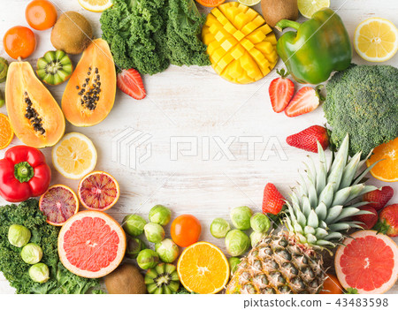 Vitamin C fruits and vegetables 43483598