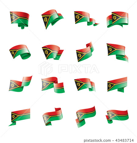 Vanuatu flag, vector illustration on a white background Vanuatu flag, vector illustration on a white background 43483714