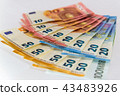Dollar, euro, ruble banknotes 43483926
