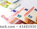 Banknotes of Euro Money. Euro cash background. Bus 43483930