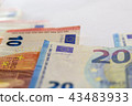Banknotes of Euro Money. Euro cash background. Bus 43483933