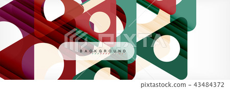 Circle and triangle abstract background 43484372