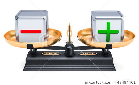 Balance concept plus or minus, scales Balance concept plus or minus, scales 43484401
