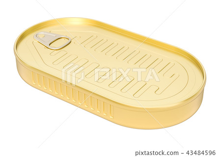 Closed tin can. 3D rendering Closed tin can. 3D rendering 43484596