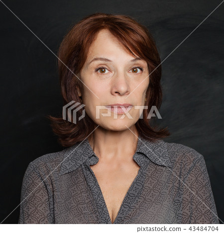 Close up portrait of beautiful older woman Close up portrait of beautiful older woman 43484704