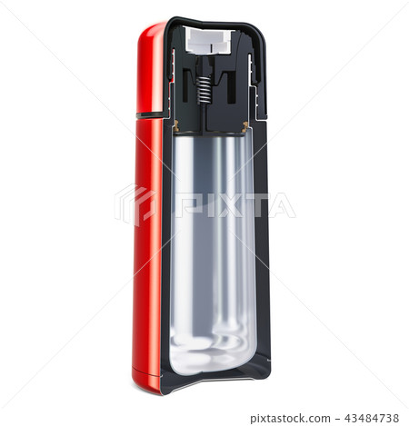 Cut of thermos, 3D rendering Cut of thermos, 3D rendering 43484738