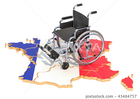 Disability in France concept, 3D rendering Disability in France concept, 3D rendering 43484757