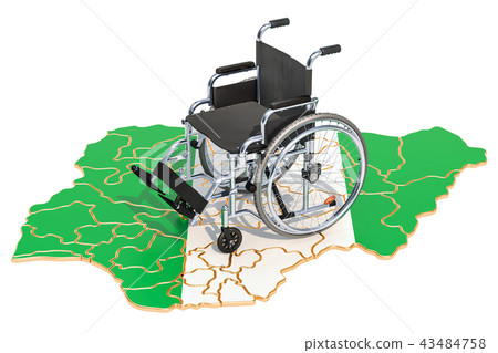 Disability in Nigeria concept, 3D rendering Disability in Nigeria concept, 3D rendering 43484758