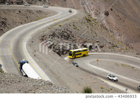 Serpentine road at Paso Los Libertadores Serpentine road at Paso Los Libertadores 43486933