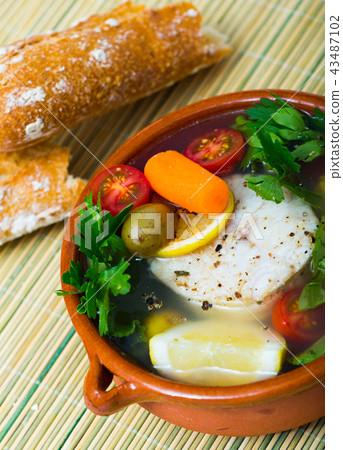 Fisherman soup with vegetables Fisherman soup with vegetables 43487102