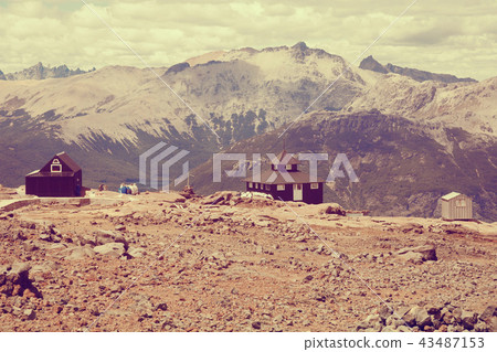 Refuge for hikers and climbers, mountain Tronador Refuge for hikers and climbers, mountain Tronador 43487153