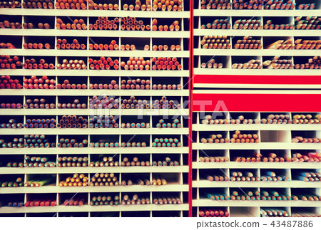 multicolored pencils in store multicolored pencils in store 43487886