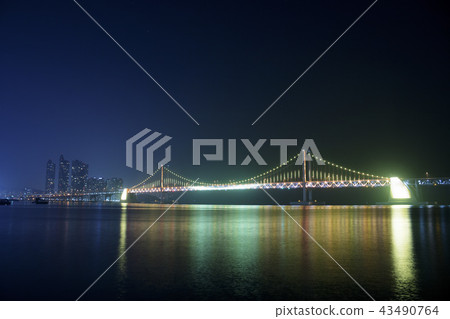 Busan, Korea, Gwangan Bridge, Gwangalli, Night View 43490764