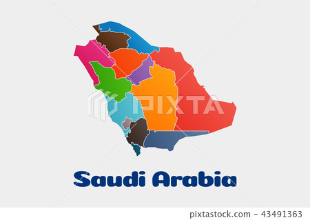 Saudi Arabia Political Map Vector Logo Stock Illustration 43491363 Pixta