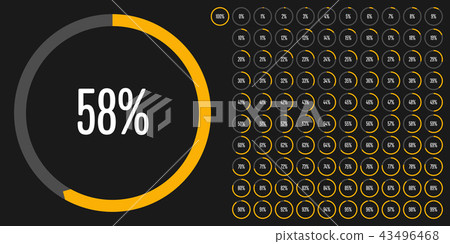 Set of circle percentage diagrams from 0 to 100 Set of circle percentage diagrams from 0 to 100 43496468