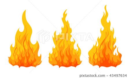 Bonfire set. Design element Bonfire set. Design element 43497634