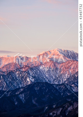 從山上看到的北阿爾卑斯山脈。 43497732