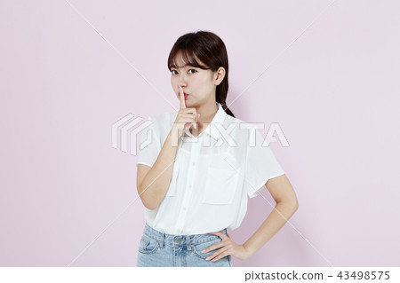 Korean, pretty, girl, college student, innocent, white, long hair 43498575