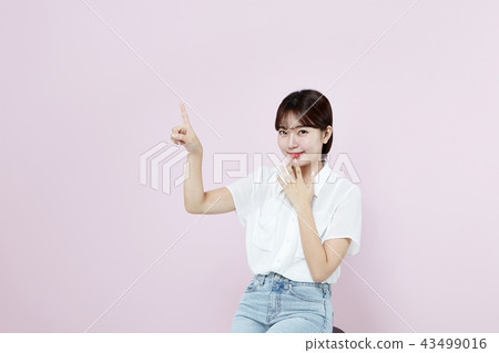 韓國人，漂亮女孩，大學生，無辜，白色，長發 43499016