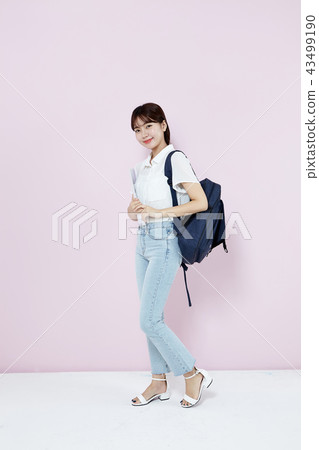 Korean, pretty, girl, college student, innocent, white, long hair 43499190