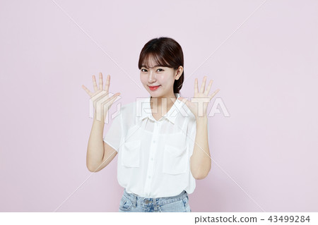 韓國人，漂亮女孩，大學生，無辜，白色，長發 43499284