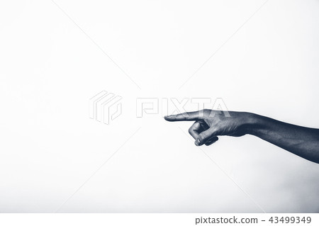 Asian man pointing Asian man pointing 43499349
