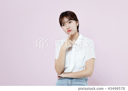 韓國人，漂亮女孩，大學生，無辜，白色，長發 43499578