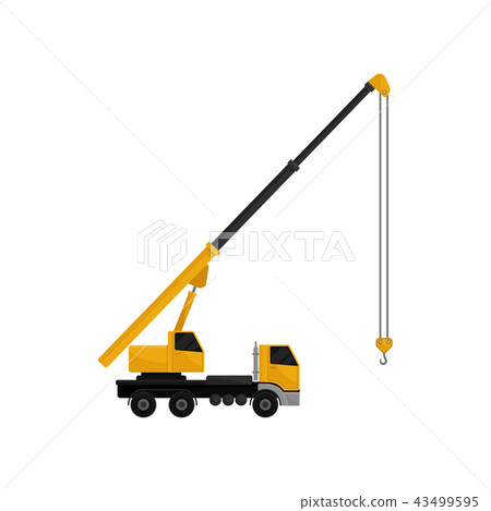 Mobile Hydraulic Crane Truck, Cargo - Stock Illustration [43499595 