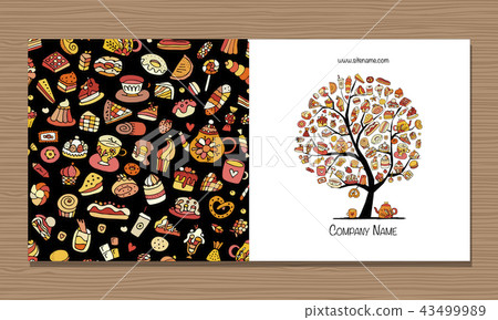 Greeting cards, design idea for sweets shop company Greeting cards, design idea for sweets shop company 43499989