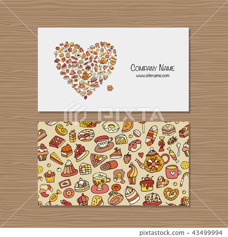 Business cards, design idea for sweets shop company 43499994