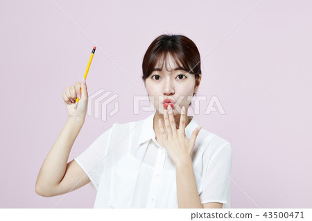 Korean, pretty, girl, college student, innocent, white, long hair 43500471