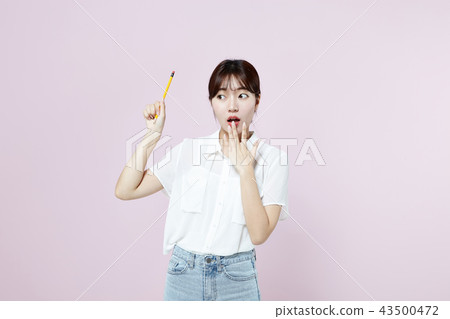 Korean, pretty, girl, college student, innocent, white, long hair 43500472