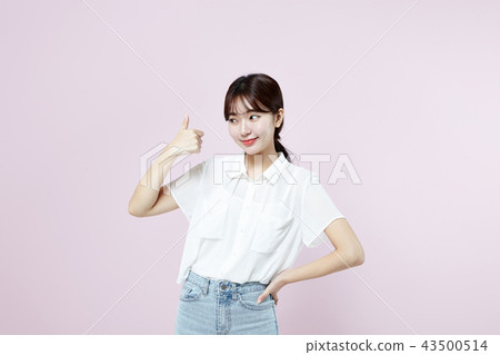 韓國人，漂亮女孩，大學生，無辜，白色，長發 43500514