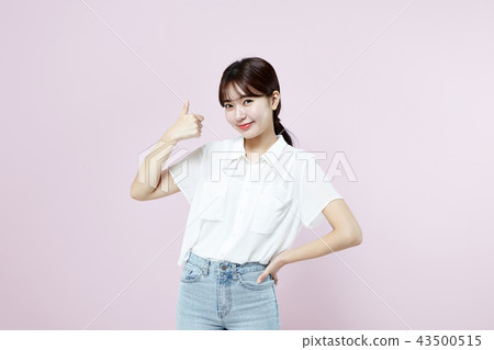 韓國人，漂亮女孩，大學生，無辜，白色，長發 43500515