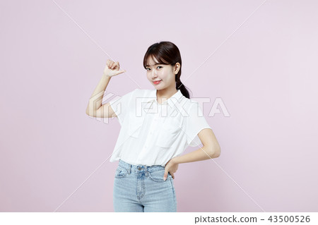 韓國人，漂亮女孩，大學生，無辜，白色，長發 43500526