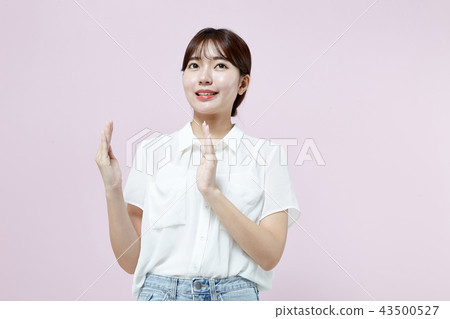 韓國人，漂亮女孩，大學生，無辜，白色，長發 43500527