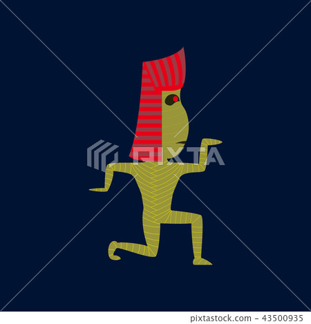 flat illustration on background of mummy halloween monster flat illustration on background of mummy halloween monster 43500935