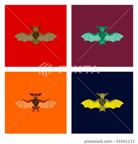 assembly flat illustration cute bat - Stock Illustration [43501215] - PIXTA