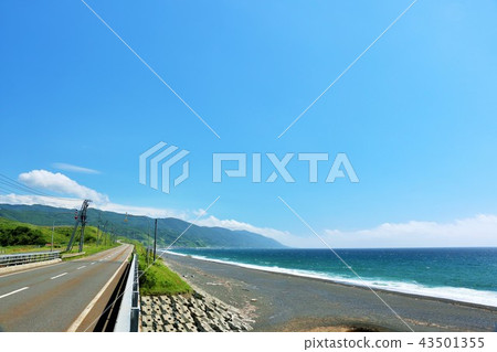 Hokkaido Blue sky and sea Hokkaido Blue sky and sea 43501355
