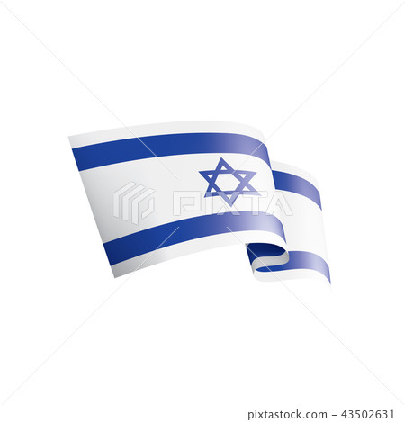 Israel flag, vector illustration on a white background 43502631