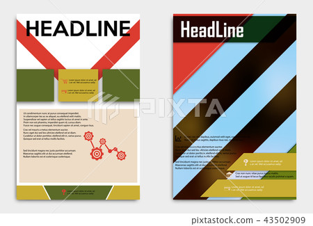 Vector Brochure Flyer design Layout template, size A4, Front page and back page, infographics. Easy Vector Brochure Flyer design Layout template, size A4, Front page and back page, infographics. Easy 43502909