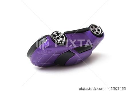 one car on the roof on white background 43503463