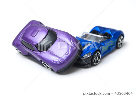 two cars accident on white background 43503464