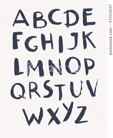 Vector hand drawn alphabet. Vector hand drawn alphabet. 43503637