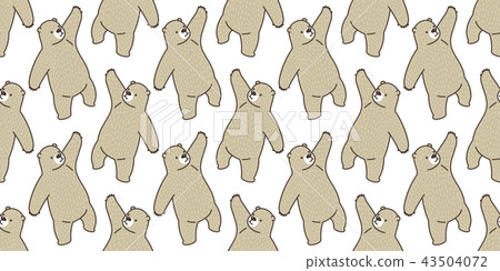 Bear seamless pattern vector panda polar bear 43504072